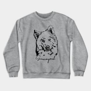 Samoyed dog lover portrait Crewneck Sweatshirt